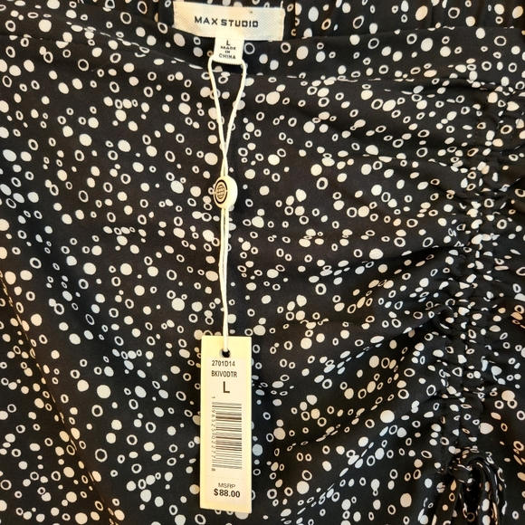 Max Studio - Side Cinched Ruffle Hem Skirt - Picture 4 of 10